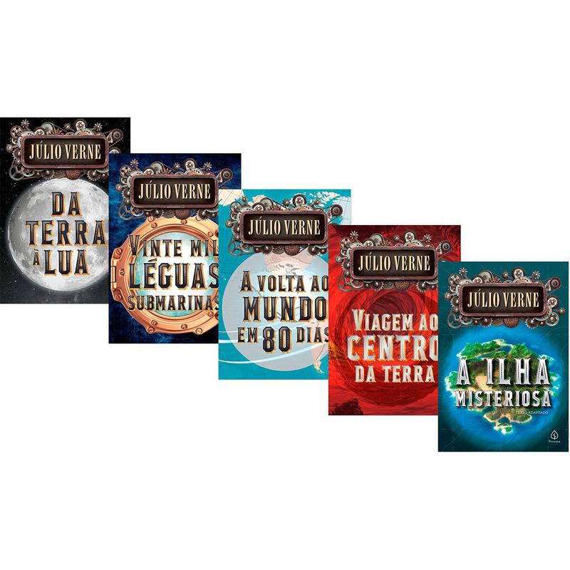 Kit Julio Verne 5 Livros Capa Comum - Principis - Livros de